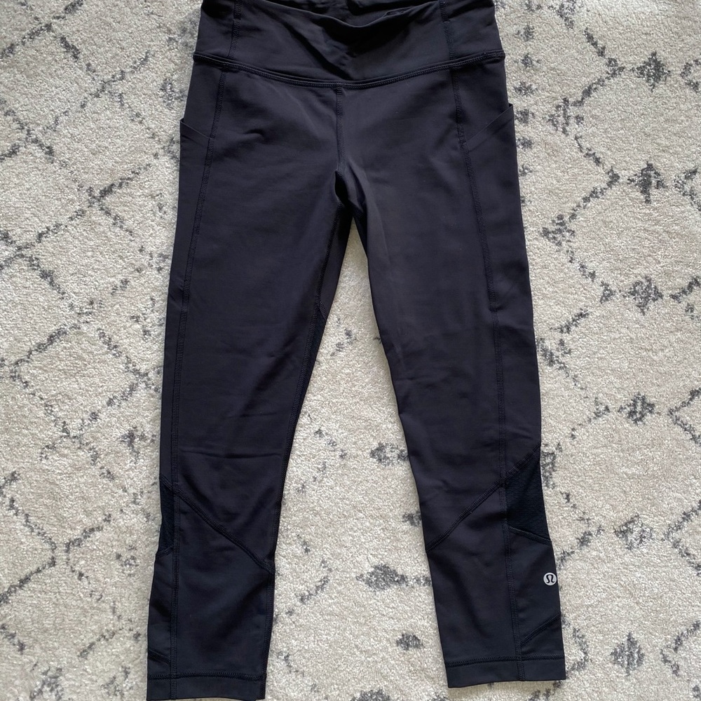 Lululemon Pace Rival Crop 22” Black Size 4